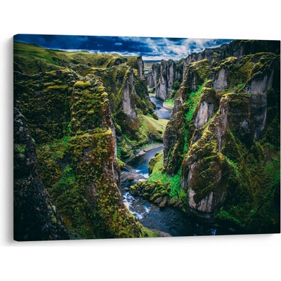 Obraz - Rieka v skalnatom údolí, jednodielne 70x50 cm