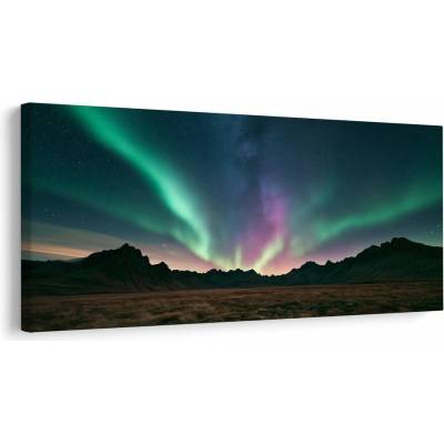 Dovido Obraz barevná aurora nad krajinou - 120x60