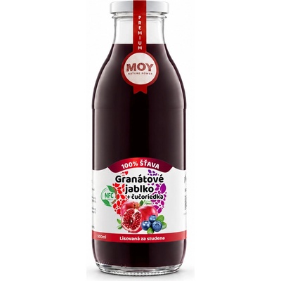 Moy 100% šťava Granátové jablko Čučoriedka 0,5 l
