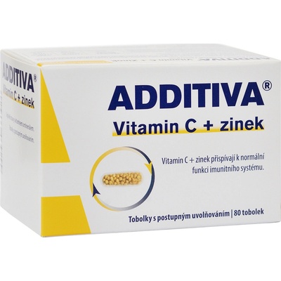 Additiva Vitamin C a zinek s postupným uvolňováním 80 kapslí – Hledejceny.cz