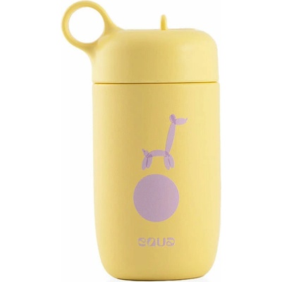 Equa Kids fľaša na vodu z nehrdzavejúcej ocele Giraffe 400 ml