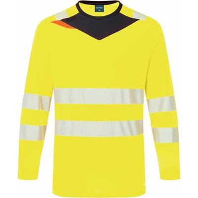 Portwest DX416 DX4 Hi-Vis tričko L/S Žltá/Čierna 4XL