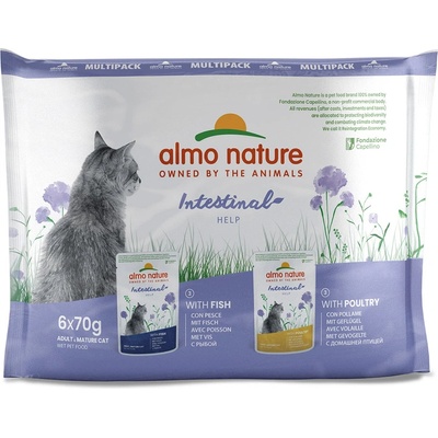 Almo Nature Intestinal Help drůbež a ryba 24 x 70 g