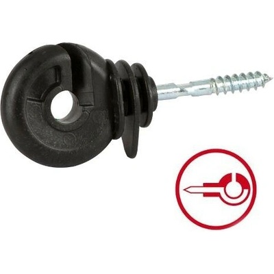 Izolátor pro elektrické ohradníky ECONOMY DS s průchozím vrutem 5 mm - karton 500 ks