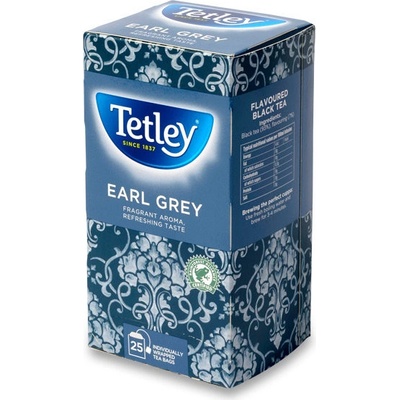 Tetley Černý čaj Earl Grey 25 ks