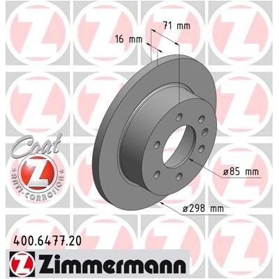 ZIMMERMANN Brzdový kotúč 400647720