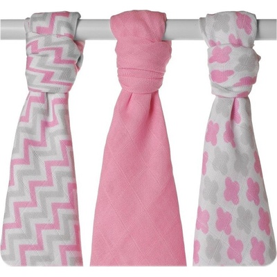 Kikko Bambusové plienky BMB 70 x 70 Scandinavian Baby Pink MIX 3 ks