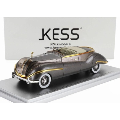 KESS MODEL ROLLS ROYCE PHANTOM III LABOURDETTE VUTOTAL CABRIOLET OPEN 1947 GREY GOLD MET 1:43