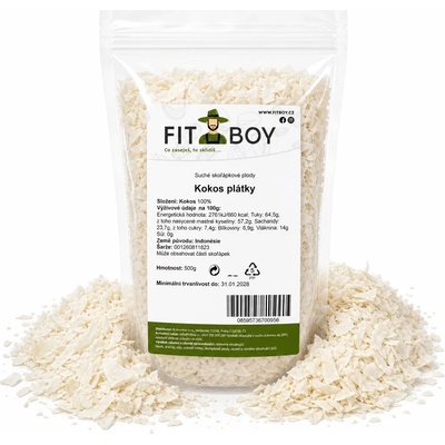 FITBOY Kokosové plátky 500 g