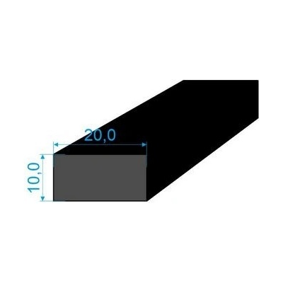 0596120 Pryžový profil 10x20mm, EPDM 70°Sh obdélníkový – Hledejceny.cz