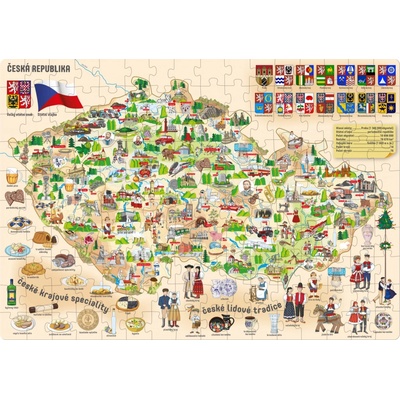 Popular Mapa České republiky 160 dielov