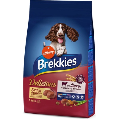 Brekkies Delicious hovädzie 2 x 7,25 kg
