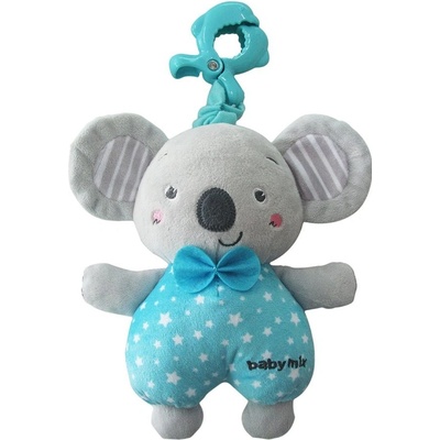 Baby Mix edukačná hrajúca plyšová hračka s klipom koala