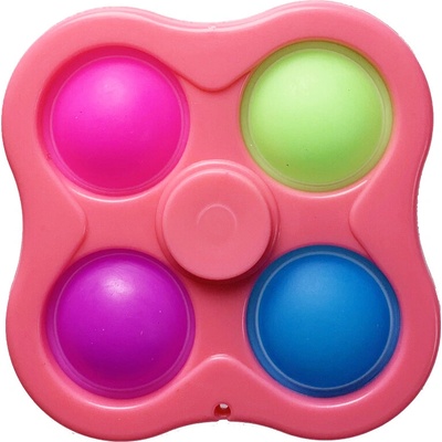 POP IT Spinner 4 hlavy růžový