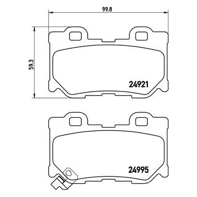 BREMBO Sada brzdových platničiek kotúčovej brzdy P56095