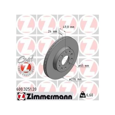ZIMMERMANN brzdový kotouč 600.3251.20 – Hledejceny.cz