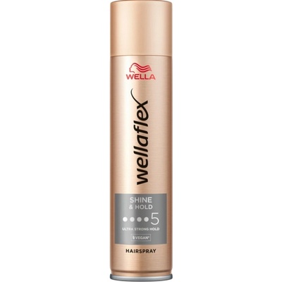 Wellaflex Shine & Hold lak na vlasy, fixácia 5, 400 ml