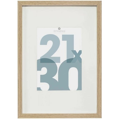 Dřevěný závěsný fotorámeček 21x30 Wood slim Atmosphera přírodní moderní