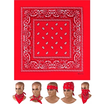 Šatka bandana Western červená