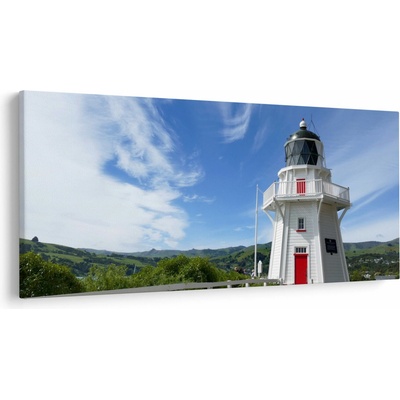 Obraz majáku Akaroa, Nový Zéland, jednodielne 250x125 cm