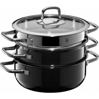 WMF Sada hrncov Fusiontec Compact čierna 3 ks