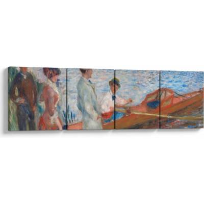 Obraz - Auguste Renoir, Oarsmen at Chatou, reprodukcia, štvordielne 160x40 cm