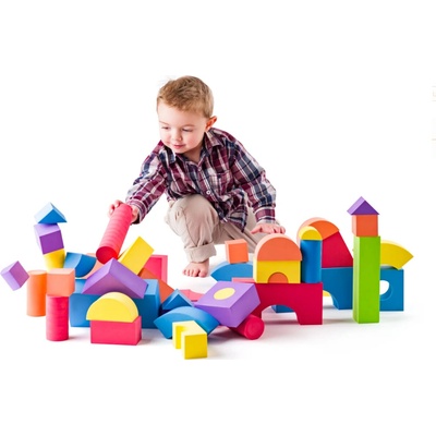Plastica Pěnové kostky velké v tašce 52 ks