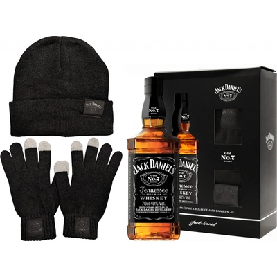 Jack Daniel's Old N°. 7 40% 0,7 l (dárkové balení čepice a rukavice)