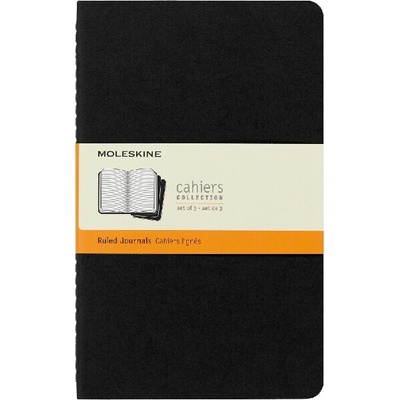 Moleskine Sešity Cahier L linkované 3 ks černý