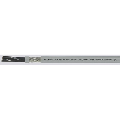 Helu F-CY-OZ 16101-1000 riadiaci kábel 5 x 2.5 mm² 1000m sivá