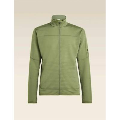 Icebreaker Merino Blend 300 RealFleece Descender LS Zip Lichen