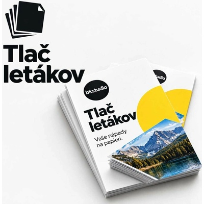 bkstudio Tlač letákov 2000 ks DL (99 × 210 mm) 150 g/m² natieraný matný Jednostranná (4+0)