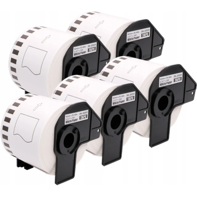 SADA 5 Pásek pro BROTHER QL, štítky DK-22205 62mm 30,48m QL600 QL700 QL800