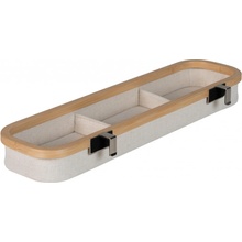 Quax Béžový bavlněný závěsný úložný box Stella 45 x 12 cm