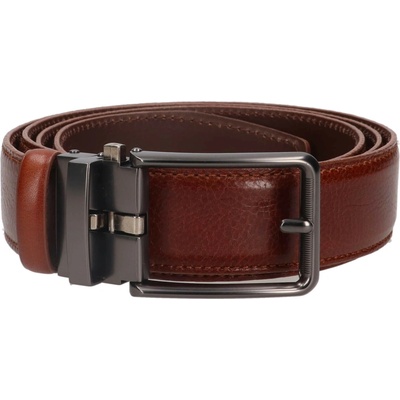 Pánský kožený opasek s automatickou sponou Belt Toro Adrian hnědá