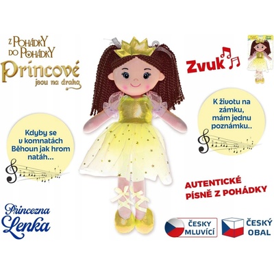 Mikro Trading Princezná Lenka 35cm mäkké telo na batérie česky spievajúci