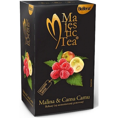 Biogena Majestic Tea Malina & Camu Camu bylinný čaj 20 x 2,5 g
