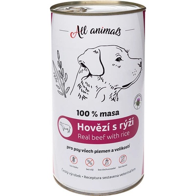 All Animals DOG hovädzie mleté s ryžou 1200 g