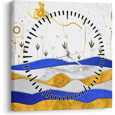 Obraz - Zlaté hory (s hodinami), jednodielne 30x30 cm s hodinami