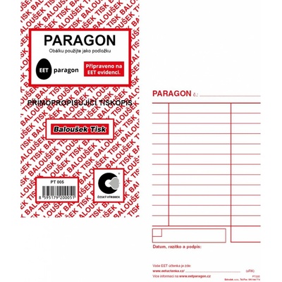 Baloušek Tisk PT005 Paragon samopropisovací – Hledejceny.cz