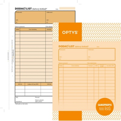 Optys 1077 Dodací list A5 – Hledejceny.cz