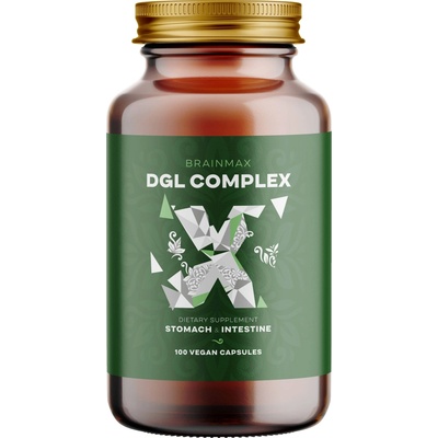 BrainMax DGL Complex Deglycyrrhizinované sladké drievko 100 rastlinných kapsúl