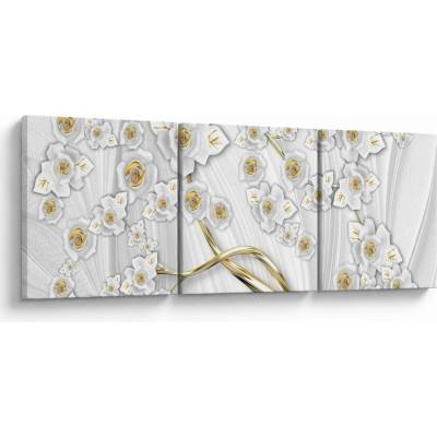 Obraz - Strom so zlatým dekorom, trojdielne 120x40 cm