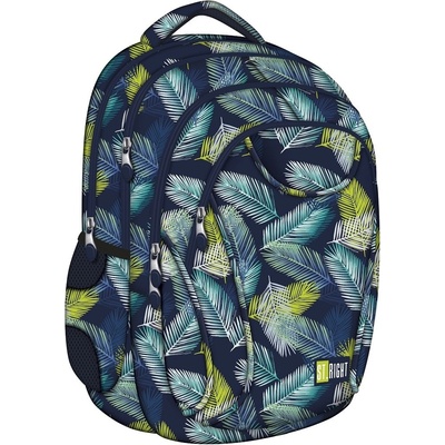 Studentský batoh St.RIGHT - Tropical Leaves, BP02, 24 l, 4 komory, rozměry: 42x31x22 cm