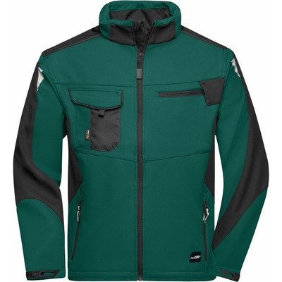 James & Nicholson JN 844 pracovná letná softshellová bunda Strong 02.0844 dark green black