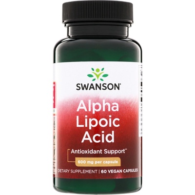 Swanson ALA Kyselina Alfa-lipoová 600 mg 60 kapslí