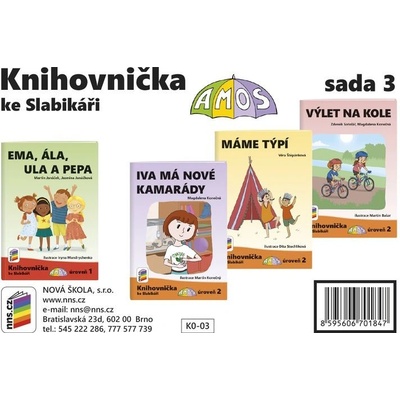 Knihovnička ke Slabikáři AMOS - sada 3