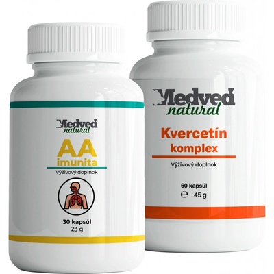 Medveď natural AA imunita 30 kapsúl a Kvercetín komplex 60 kapsúl
