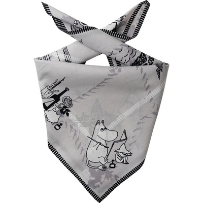 Bandana šátek Moomin Sea Adventure grey 55x55 Lasessor Finsko