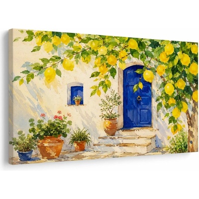 Obraz středomořské citrony nad verandou - 90x60